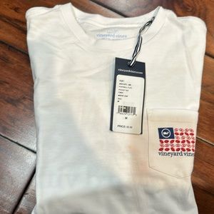 Brand New Long Sleeve Vineyard Vines Americana Football Tee Medium